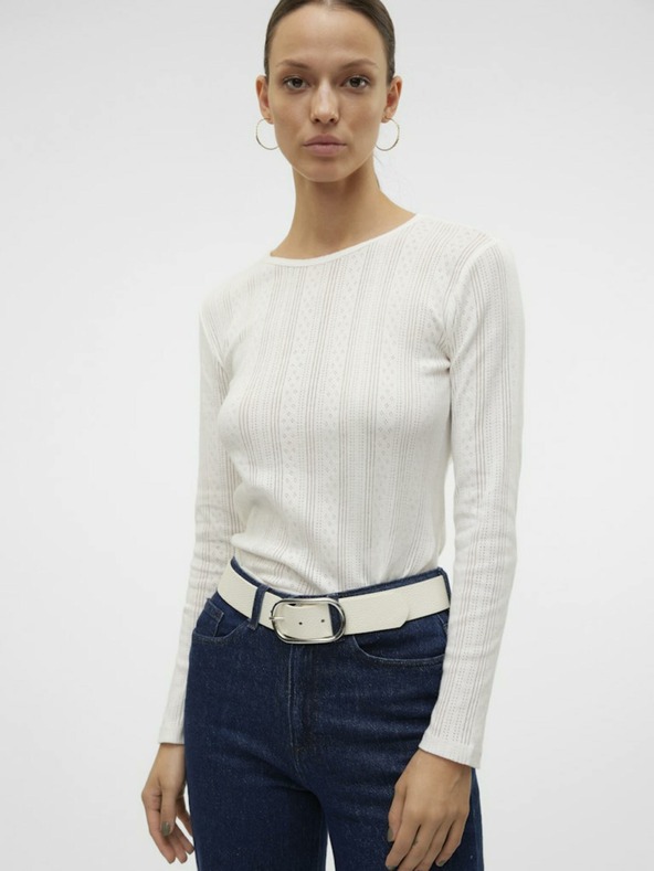 Vero Moda Biele dámske tričko Vero Moda Lisa