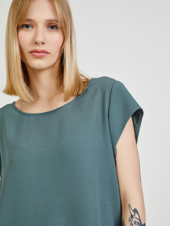 ONLY Zelená blúzka so zipsom na chrbte ONLY Vic