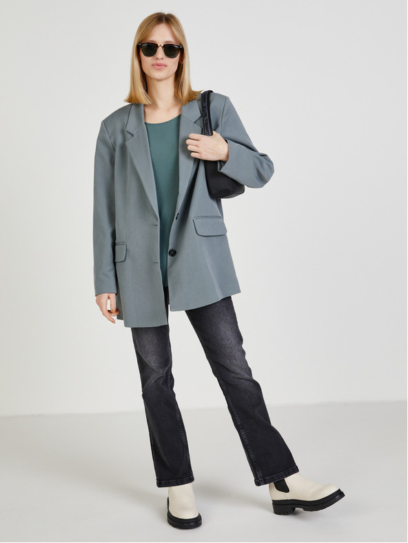 ONLY Zelená blúzka so zipsom na chrbte ONLY Vic