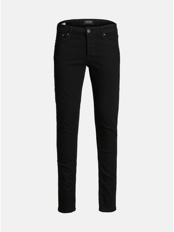 Jack & Jones Čierne slim fit džínsy Jack & Jones Glenn