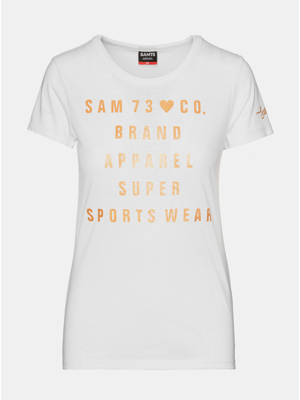Sam 73 Biele dámske tričko s potlačou SAM 73 Penny
