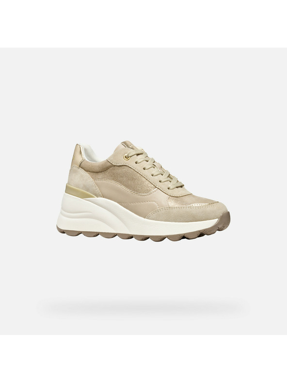 Geox Krémové dámske tenisky Geox Spherica EC13