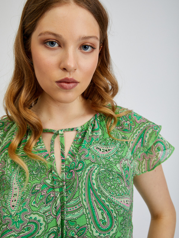 Orsay Zelená dámska vzorovaná blúzka ORSAY
