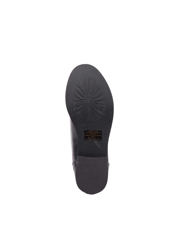 CAMAIEU Čierne dámske poltopánky na nízkom podpätku CAMAIEU