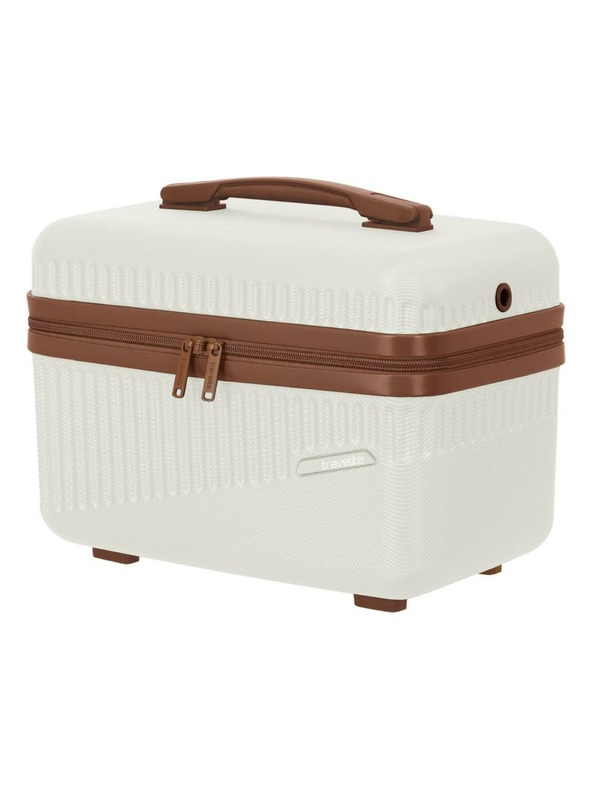 Travelite Kozmetický kufrík Travelite Bali Beautycase White/cognac