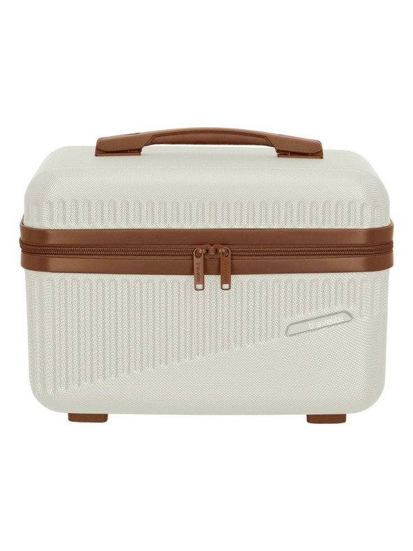 Travelite Kozmetický kufrík Travelite Bali Beautycase White/cognac