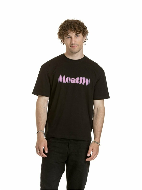 Meatfly Meatfly unisex tričko Domes Black Blured