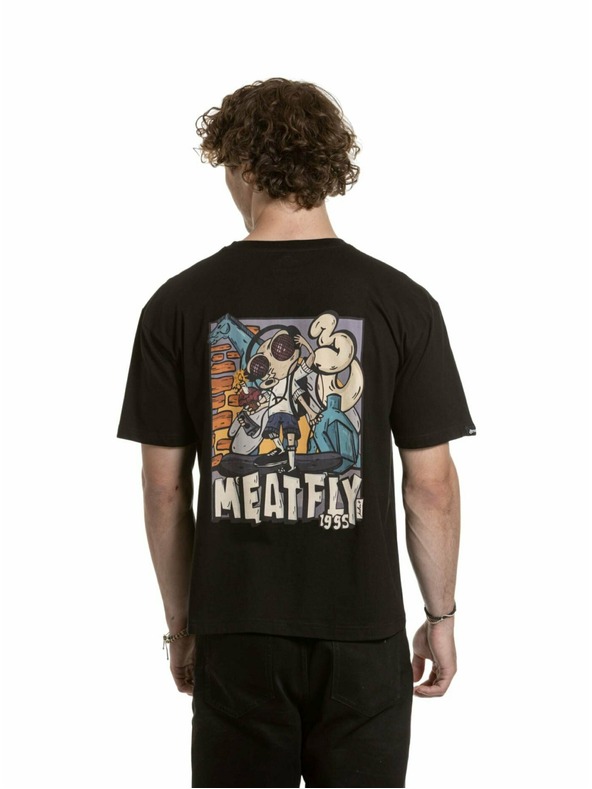 Meatfly Meatfly unisex tričko Carter 30 Fly Black