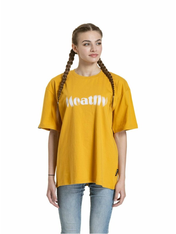 Meatfly Meatfly unisex tričko Domes Gold Bronze Blured | Hnedá