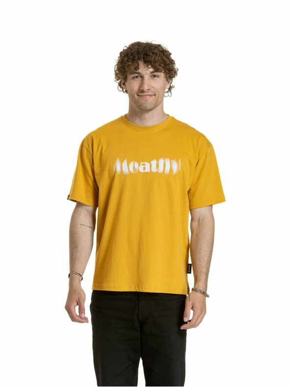 Meatfly Meatfly unisex tričko Domes Gold Bronze Blured | Hnedá