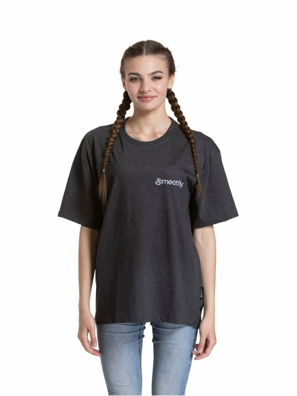 Meatfly Meatfly unisex tričko Minimal Charcoal Heather | Sivá