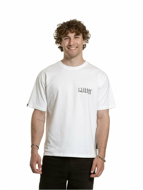 Meatfly Meatfly unisex tričko Carter 30 Fly White