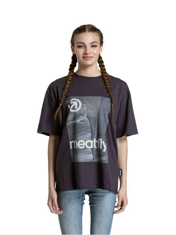 Meatfly Meatfly unisex tričko Junglist Green Yellow Leaf | Sivá