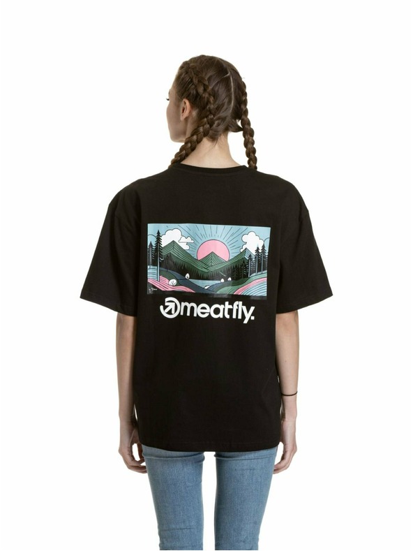 Meatfly Meatfly unisex tričko Cachuma Black Blured