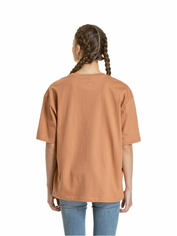 Meatfly Meatfly unisex tričko Minimal Cork | Hnedá