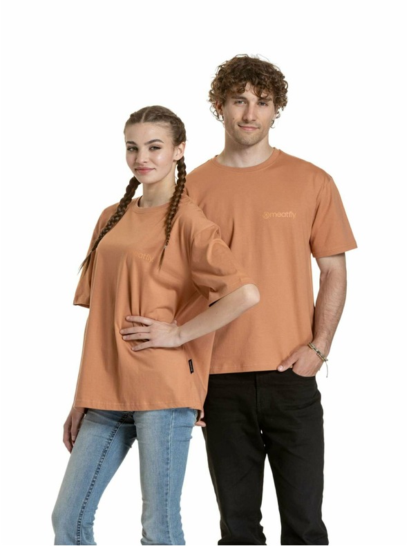 Meatfly Meatfly unisex tričko Minimal Cork | Hnedá