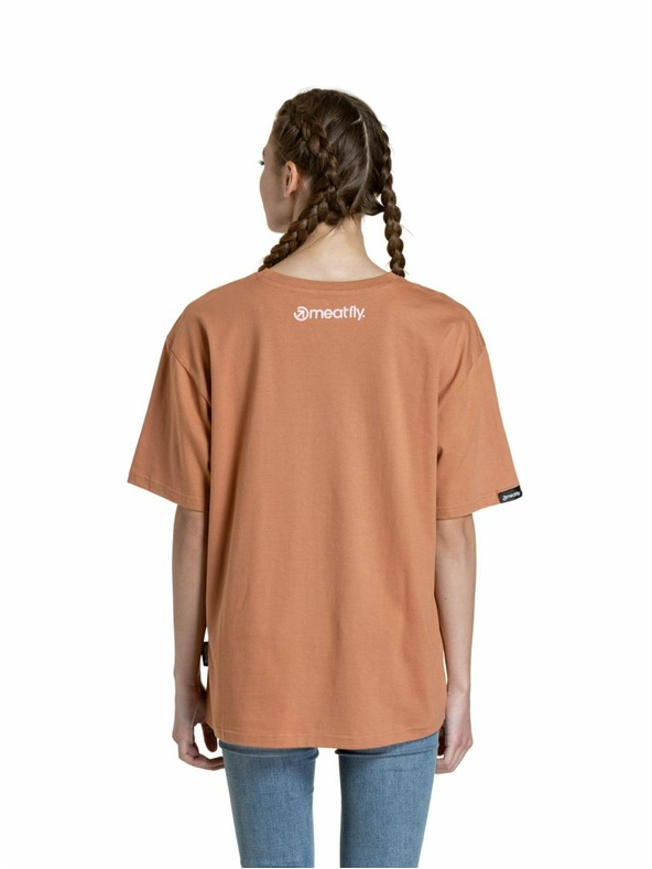 Meatfly Meatfly unisex tričko Junglist Pink Leaf | Oranžová