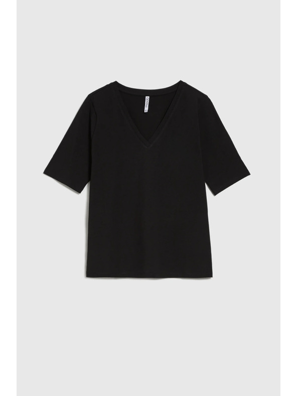 Moodo Čierny basic top s 3/4 rukávom Moodo