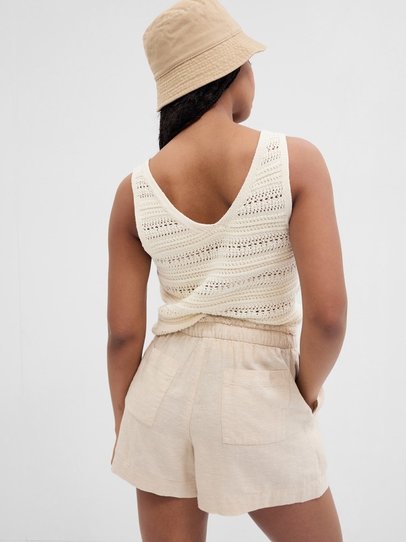 GAP Ľanové kraťasy s pružným pásom GAP