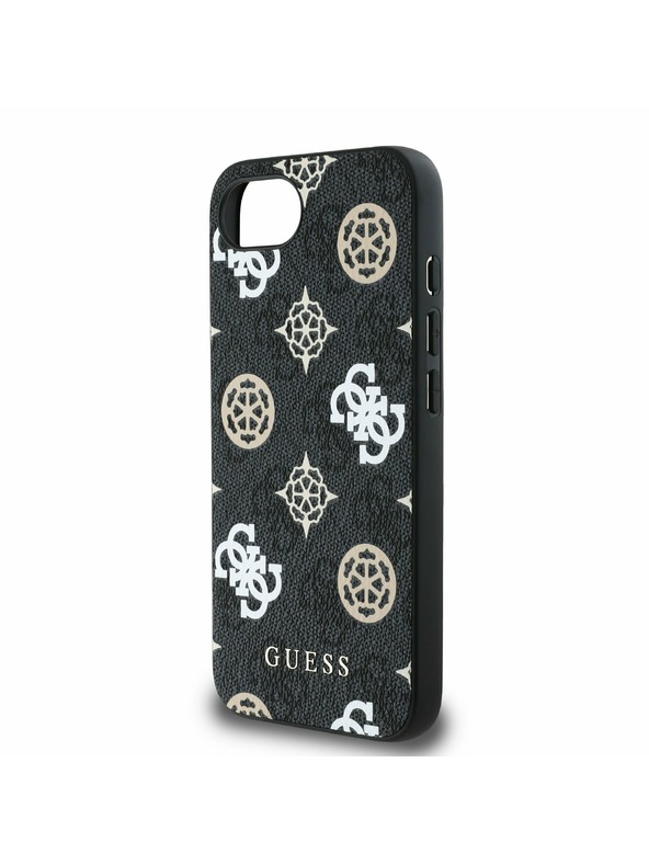 Guess Guess PU 4G Peony MagSafe Zadný Kryt pre iPhone 16e Black