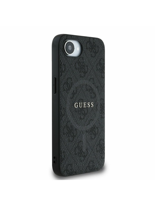 Guess Guess PU Leather 4G Colored Ring MagSafe Zadný Kryt pre iPhone 16e Black