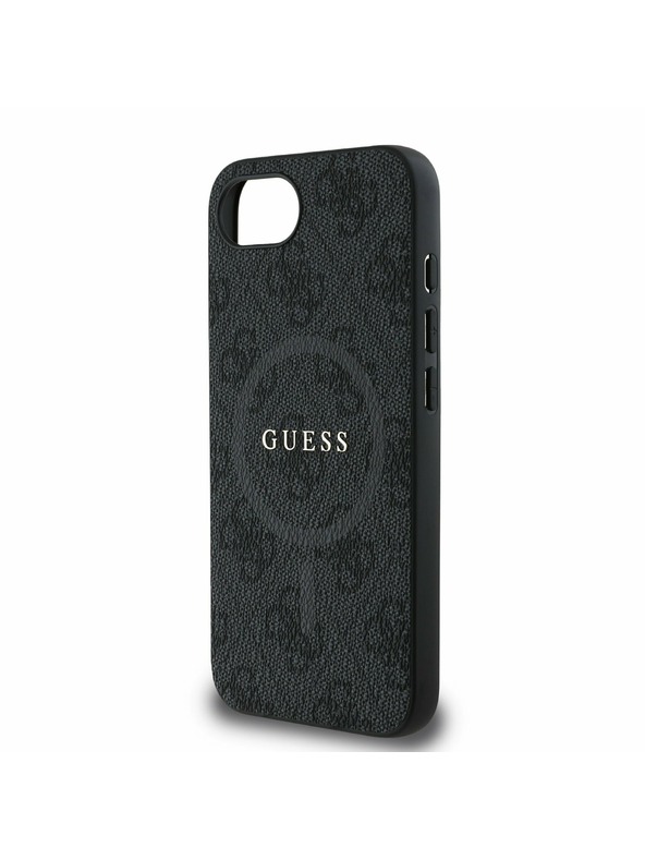 Guess Guess PU Leather 4G Colored Ring MagSafe Zadný Kryt pre iPhone 16e Black