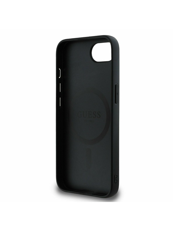 Guess Guess PU Leather 4G Colored Ring MagSafe Zadný Kryt pre iPhone 16e Black