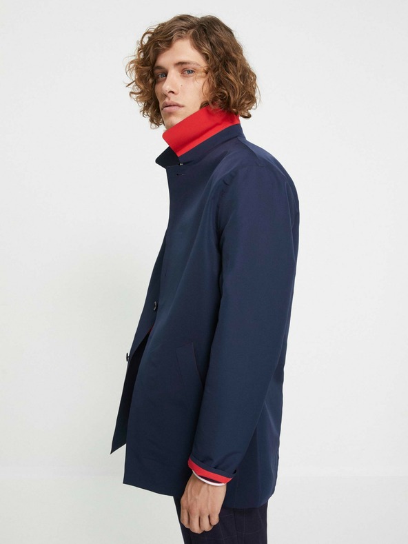 Celio Tmavomodrý pánsky kabát Celio Nulaser