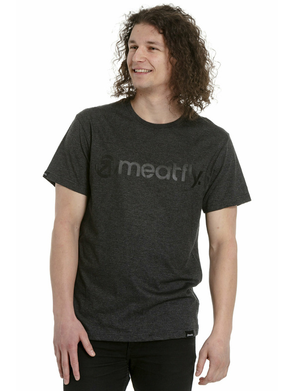 Meatfly Meatfly pánske tričko MF Logo Charcoal Heather | Sivá | Veľkosť