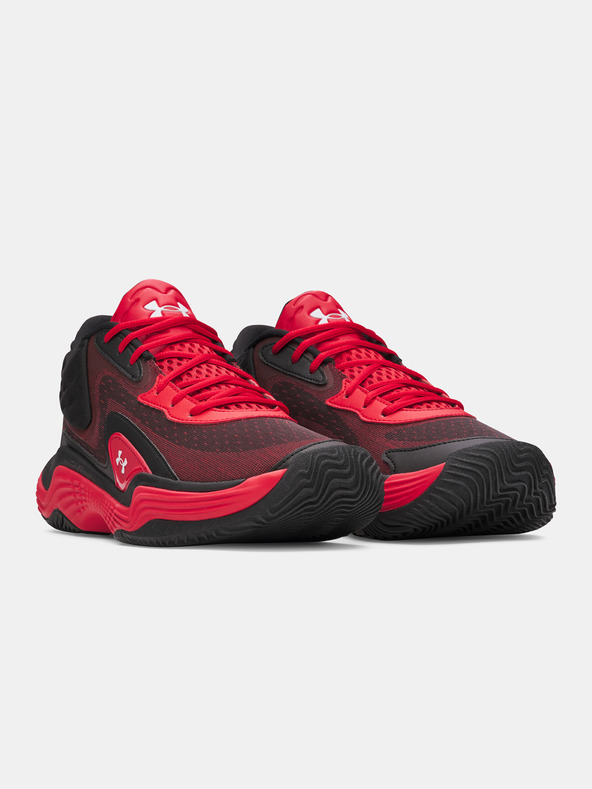 Under Armour Unisex topánky Under Armour UA Spawn 7 Mid-RED