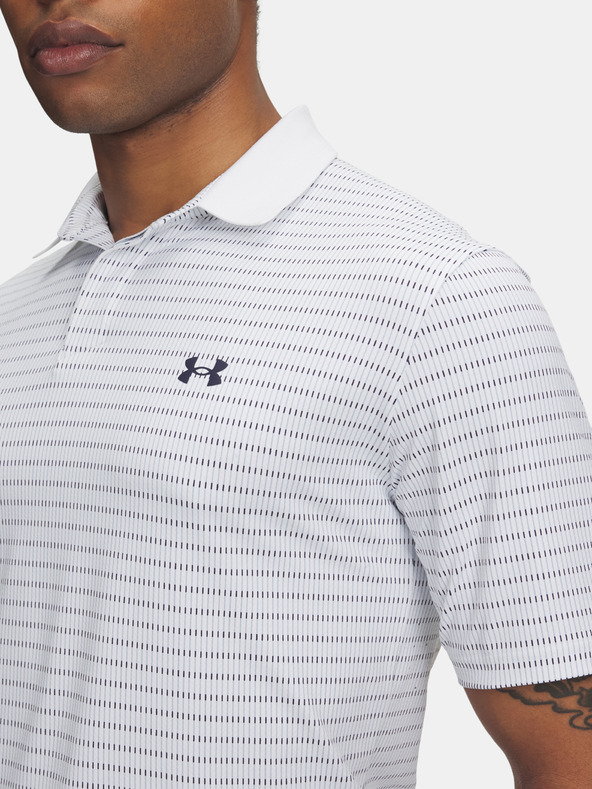 Under Armour Pánske tričko Under Armour UA Drive Chill Printed Polo-WHT