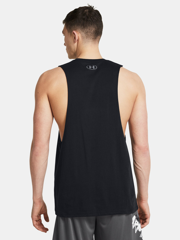 Under Armour Pánske tielko Under Armour UA LEFT CHEST CUT OFF TANK-BLK