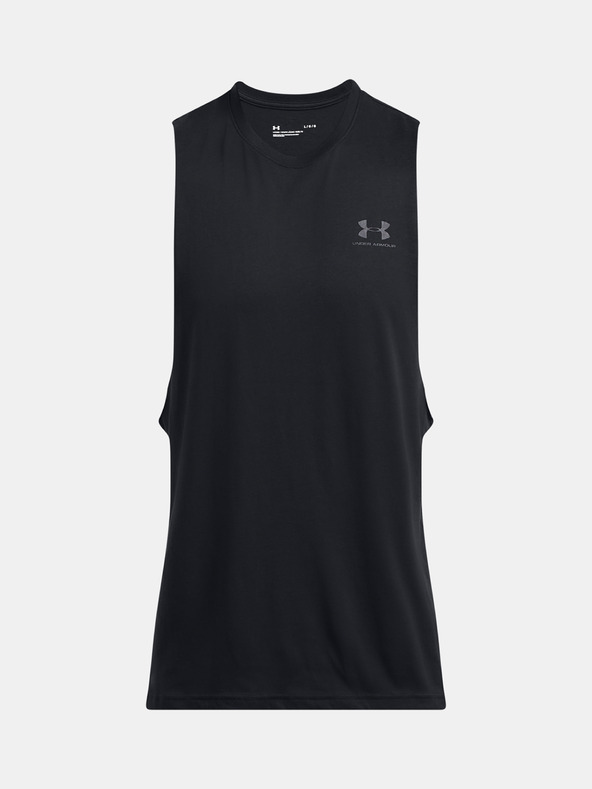 Under Armour Pánske tielko Under Armour UA LEFT CHEST CUT OFF TANK-BLK