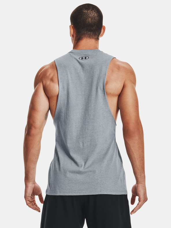 Under Armour Pánske tielko Under Armour UA LEFT CHEST CUT OFF TANK-GRY