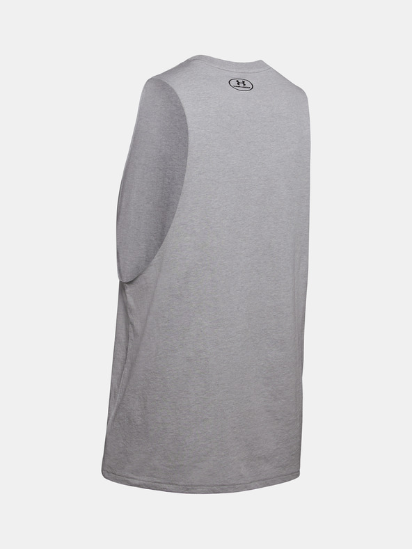 Under Armour Pánske tielko Under Armour UA LEFT CHEST CUT OFF TANK-GRY