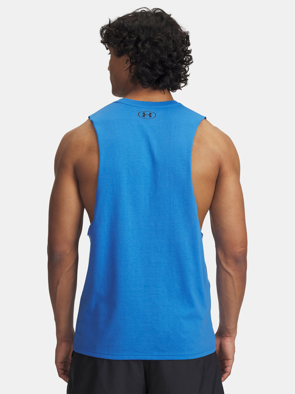 Under Armour Pánske tielko Under Armour UA LEFT CHEST CUT OFF TANK-BLU