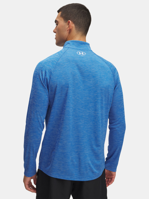 Under Armour Pánske tričko Under Armour UA Tech Textured 1/2 Zip-BLU