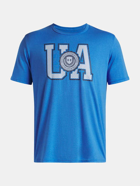 Under Armour Pánske tričko Under Armour UA COLLEGE CREST LOGO SS-BLU