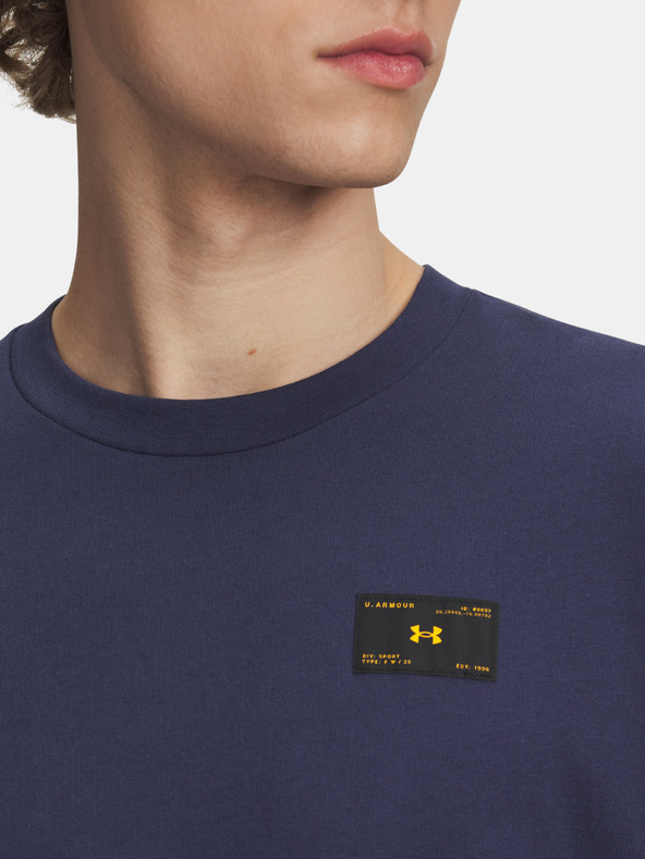 Under Armour Pánske tričko Under Armour UA HWT WOVEN LABEL SS-BLU