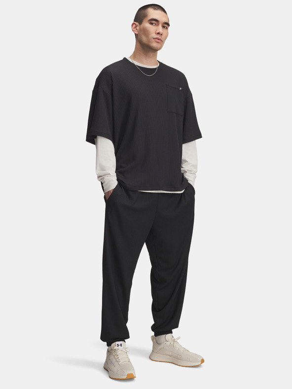 Under Armour Pánske tepláky Under Armour UA Rival Waffle Jogger-BLK