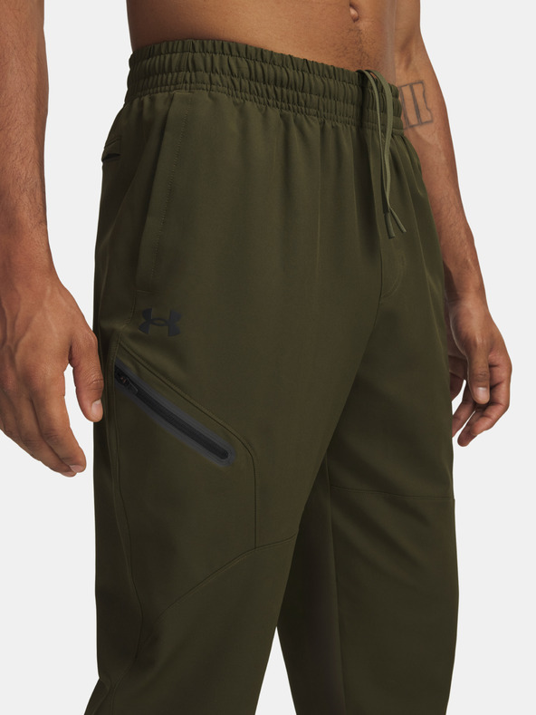 Under Armour Pánske tepláky Under Armour UA Unstoppable Woven Jogger-GRN