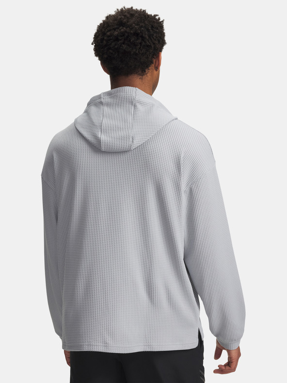 Under Armour Pánska mikina Under Armour UA Rival Waffle Hoodie-GRY