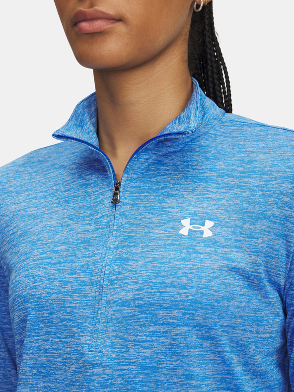 Under Armour Dámske tričko Under Armour Tech 1/2 Zip- Twist-BLU