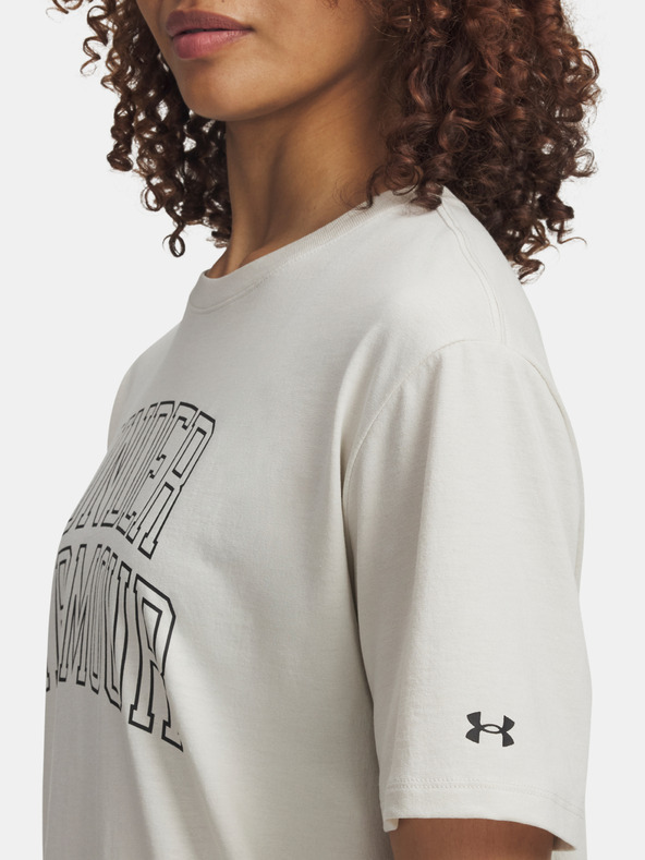 Under Armour Dámske tričko Under Armour Rival OS Campus Tee-WHT