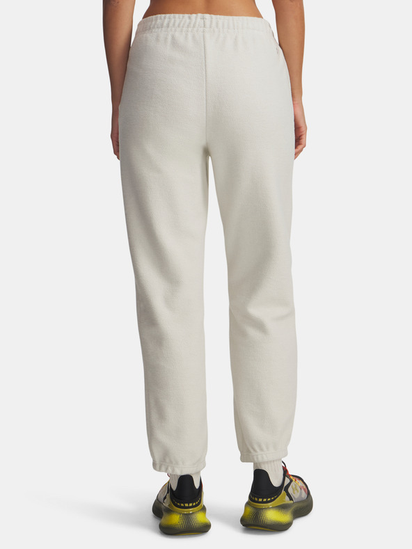 Under Armour Dámske tepláky Under Armour Icon Terry Varsity Jogger-WHT