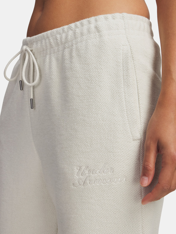 Under Armour Dámske tepláky Under Armour Icon Terry Varsity Jogger-WHT