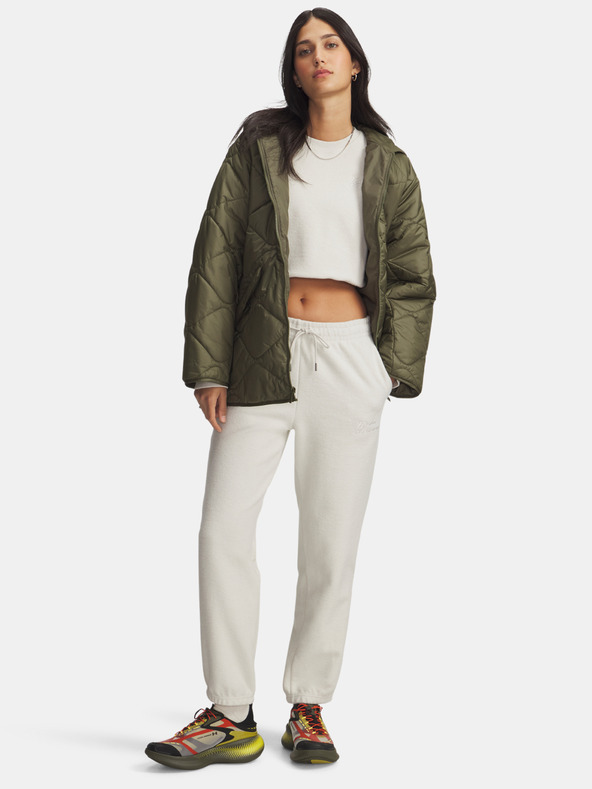 Under Armour Dámske tepláky Under Armour Icon Terry Varsity Jogger-WHT