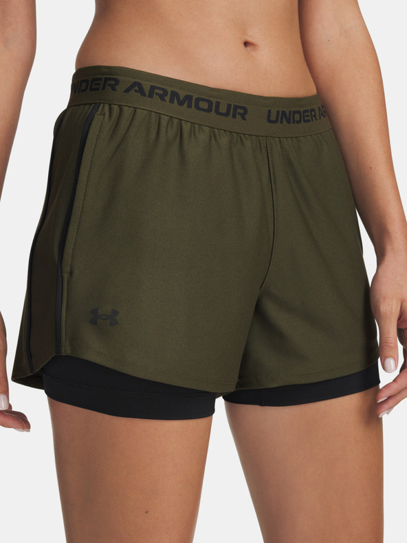 Under Armour Dámske kraťasy Under Armour Tech Play Up 2in1 Shorts-GRN