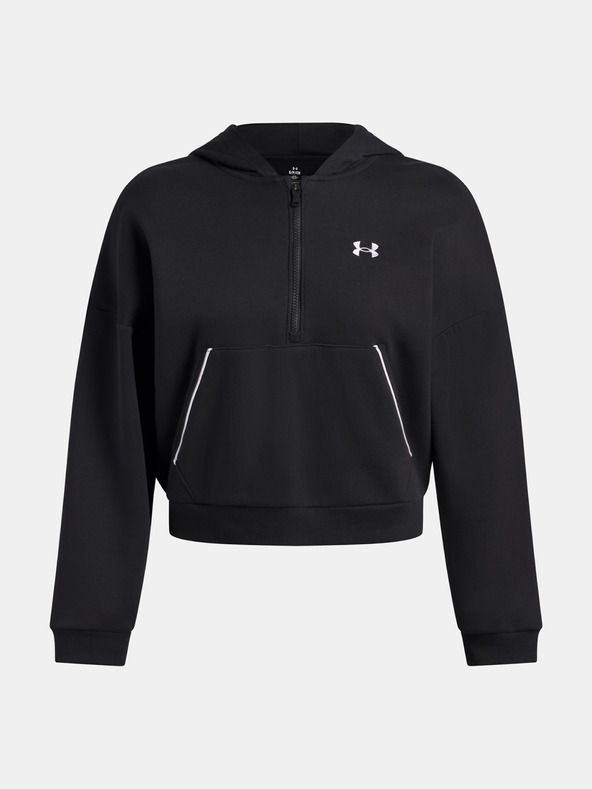 Under Armour Dámska mikina Under Armour Rival Flc Piped HZ Hoodie-BLK