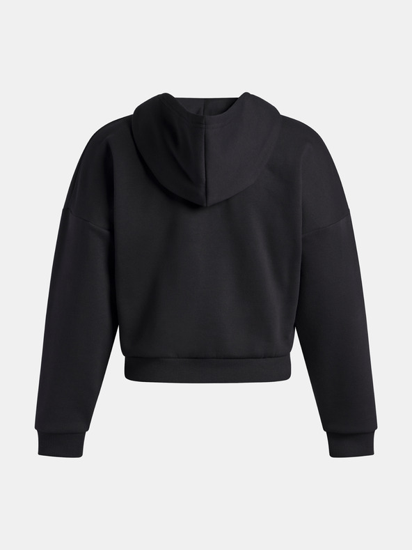 Under Armour Dámska mikina Under Armour Rival Flc Piped HZ Hoodie-BLK